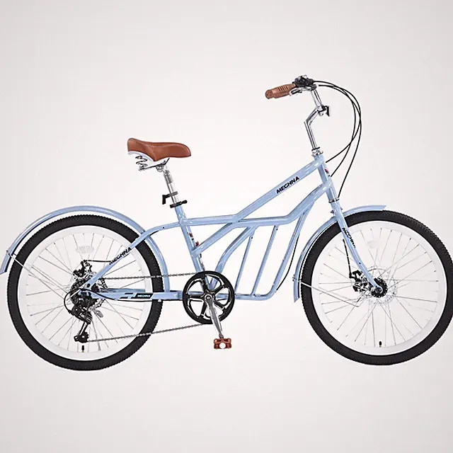 24 Inch Steel Frame City Bike 6 Speed Urban Road Bicycle for Adults Outdoor and