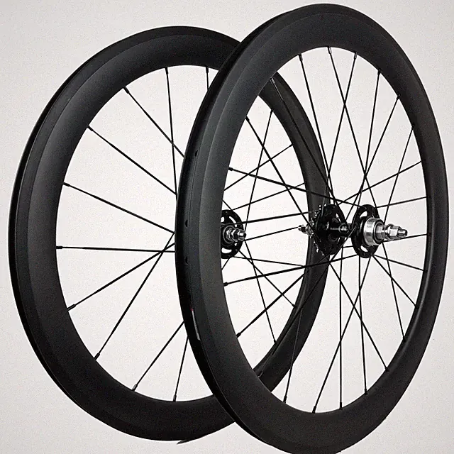 Carbon Track Bicycle Wheels 25*50mm 700C Single Speed Cycling Wheelset