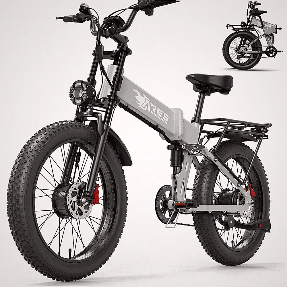 Electric Bike Folding Electric Bicycle 2000W 24" Ebike 52V 25Ah 34MPH for Adult