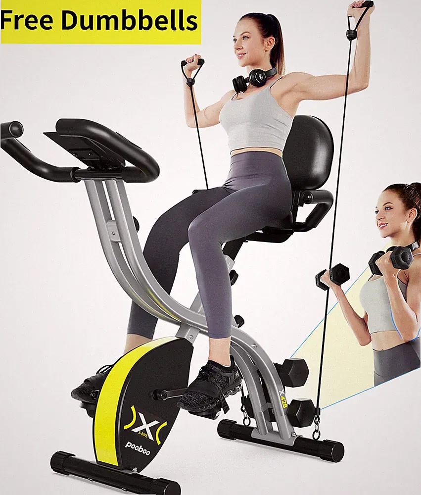 Indoor Exercise Bike Folding Magnetic Stationary Bike Workout Bike Fitness Bike