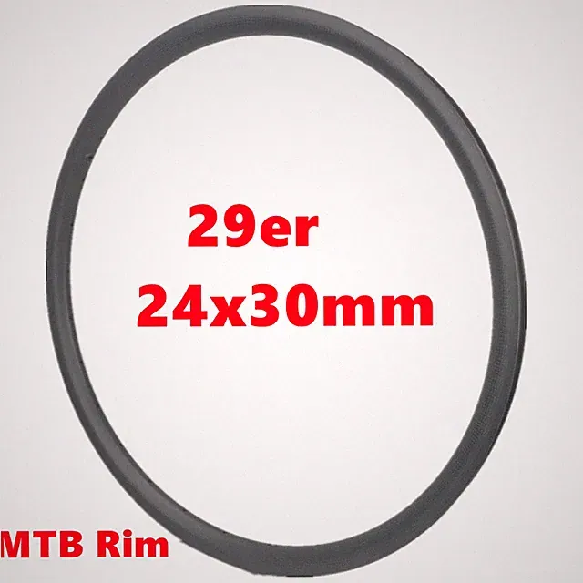 MTB Bicycle Carbon Rim 30mm Width 24mm Depth 29er UD Matte 28 Holes Asymmetric