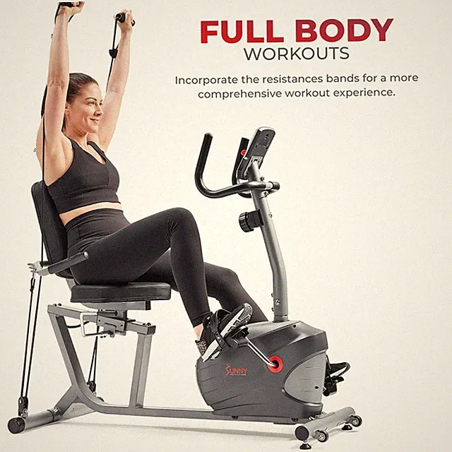 Sunny Health Fitness Interactive Series Recumbent Bike - SF-RB420031